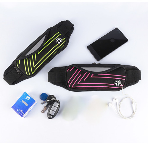 Hot selling waterproof sport running waist bag fashion fanny pack with earphone hole