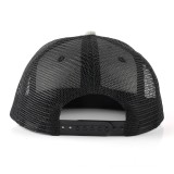 wholesale 6 Panel plain flat brim acrylic fabric and wool trucker hat