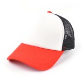 cheap promotional cotton no logo plain trucker mesh cap