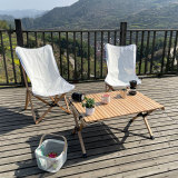 camping folding wood beach chair,foldable relax grain wooden camping chairs