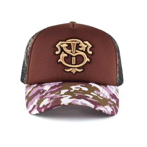 Wholesale Classic Custom Design Your Own 3D Embroidery Logo 5 Panel Gorras Mesh Trucker Caps Hats Mens
