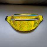 2020 hot sell New Brand Fashion  Zipper sport Women PVC Fanny pack Laser Waist Bag
