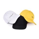 Custom logo curve brim adjustable unstructured 6 panel dad hat