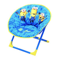 Hot outdoor foldable padded moon kids camp chair cartoon