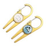 Divot Tools Golf Repairer Wholesale Magnetic Switchblade Golf Pitch Repairer With Ball Marker