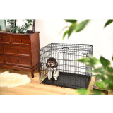 Factory Price Metal Pet Folding Crate with wheels