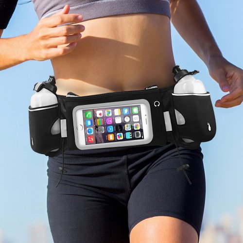 Hot sale reflection waist bags runners waterproof phone bag belt bumbag sports men women running belt with water bottle