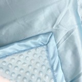 Baby Soft Minky Dot Blanket with Satin Backing Gift for Girls and Boys Best for Summer