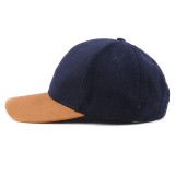 6 panels high quality two tone blank baseball cap sale with suede brim