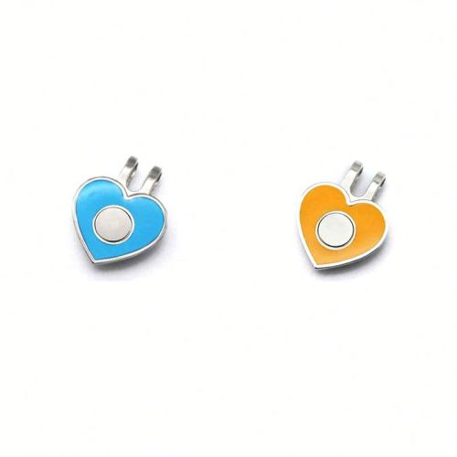 New 7 Colors Heart-shaped Steel Magnetic Golf Hat Clip