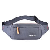 Custom logo acceptable wholesale fashion adjustable belt travel sport unisex canvas fanny pack waist bag