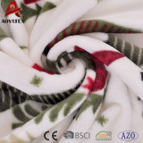 Professional christmas design rotary printing flannel fleece throw blanket
