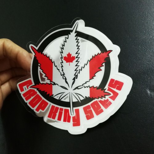 Custom Adhesive Label Fruit Flavor Wholesale Lasvegas Weed Logo Bumper Sticker PVC Sticker Silk Screen Printing 4 Color
