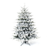 Customized Size Artificial Christmas Tree Flocked Snowy Trees with Pine Cone Decoration