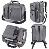 Laptop Bag Convertible Backpack Business Briefcase Messenger Bag Water Resistant Travel Rucksack for 17.3 Inch Laptop for Men