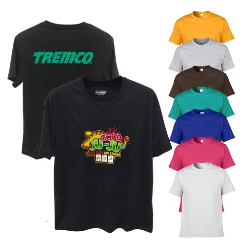 Low Moq Mix Colors Plus Size Cotton Custom Design Tshirt For Heat Transfer Printing Black Customize Tshirts With Logo