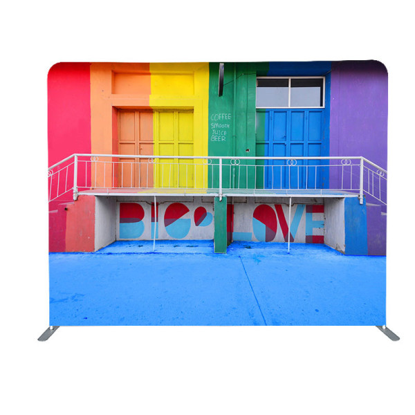 Printing graphic design tension fabric spandex backdrop stand