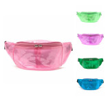 Outdoor Fashion Transparent Fanny Pack Clear PVC Waterproof Waist Bag For Women Men