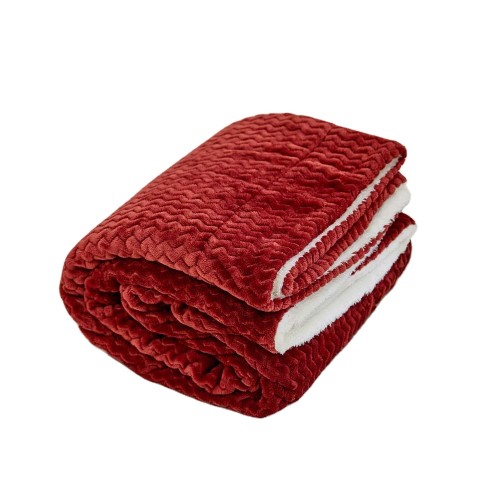 Super Soft Jacquard Weave Plush Flannel Fleece Microfiber Sherpa Blanket for Bed/Sofa/Couch
