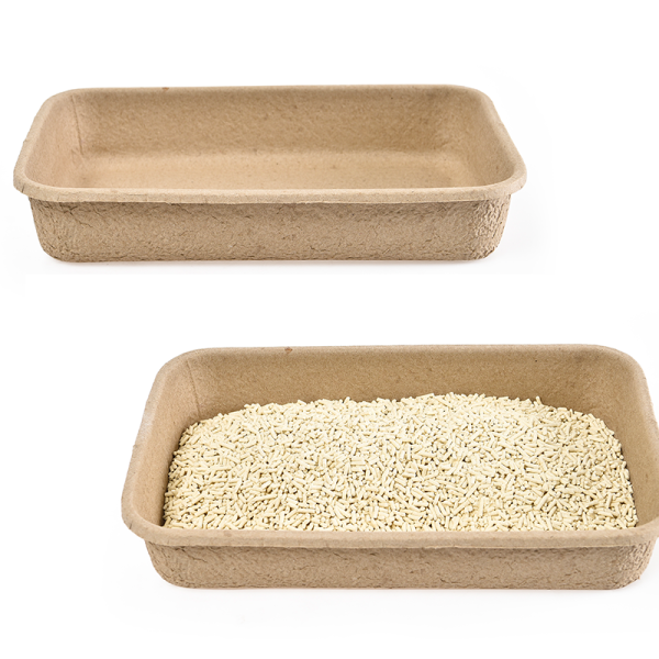 Safe And Non-Toxic Pet Sand Box Eco & Bio-Degradable Cane Syrup Cat Litter Box