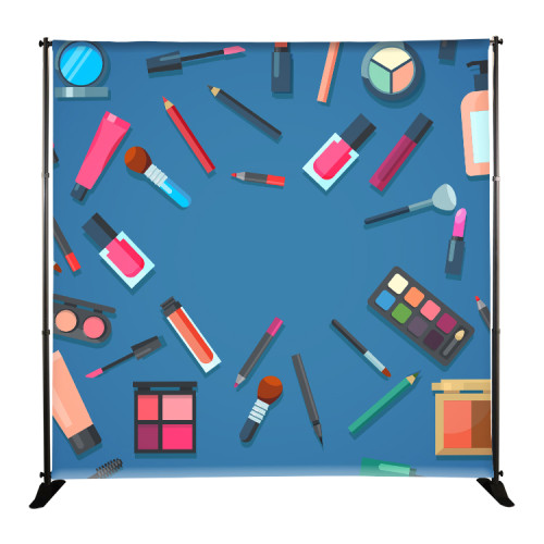 High quality printing fabric telescopic frame stand foldable photo booth backdrop