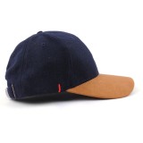 6 panels high quality two tone blank baseball cap sale with suede brim