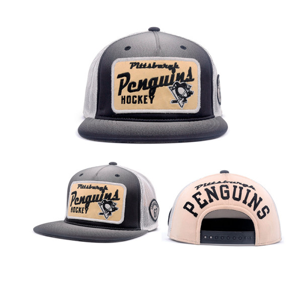 Promotional embroidery flat bill mesh trucker cap and hat