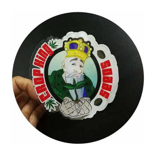 Custom Adhesive Label Fruit Flavor Wholesale Lasvegas Weed Logo Bumper Sticker PVC Sticker Silk Screen Printing 4 Color