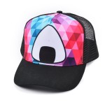Printed Mesh Trucker Hat Custom Logo 5 Panel Short bill foam plain gorra trucker cap mesh hat