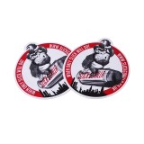 custom self adhesive waterproof die cut vinyl laptop suitcases travel sticker