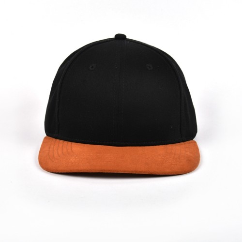 Custom made plain two tone suede wide brim baseball hat