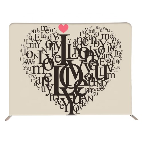 8ft custom logo straight tension fabric cover wedding event trade show photography backdrop stand wall for sale