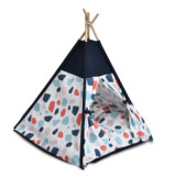 Terrazzo Style Detachable Dog Hideaway Houses Canvas Fabric Pet Teepee