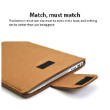wool felt Leather Laptop Sleeve Bags 17 inch computer bag for Macbook