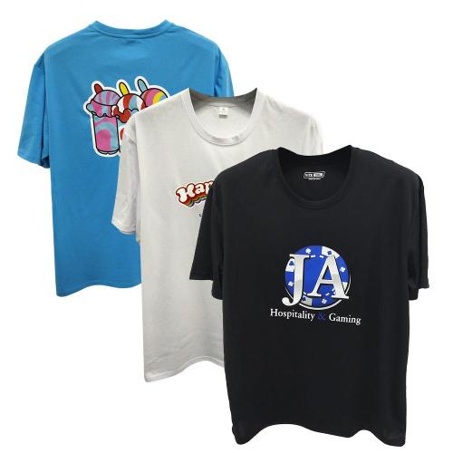 Mix Sizes Full Color Logo Plus Size Custom Printing T Shirts