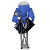 deluxe outdoor portable Oversized Steel Frame Collapsible Padded Arm camping Chair with Cup Holder