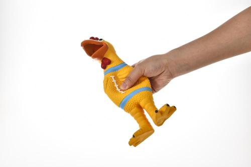 soft latex durable chicken squeaky dog toy