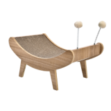 Multifunctional Pet Kitty Corrugated Paper Scratching Toy Cat Furniture With Spring Ball