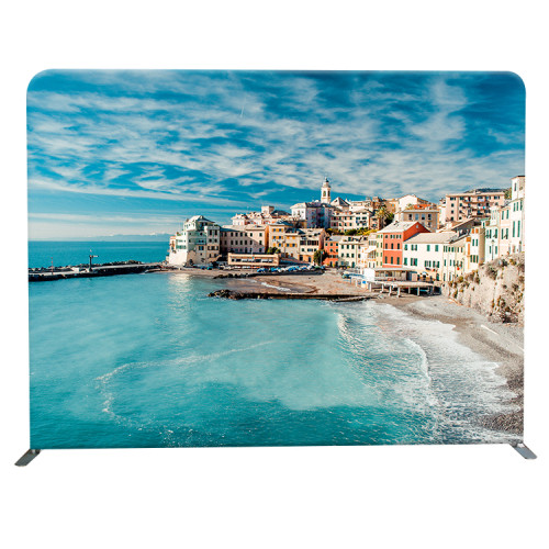 China factory for sale 8ft x 8ft straight trade show tension fabric event aluminum backdrop stand