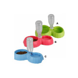 Wholesale 2 Ways Use Non Toxic Portable Plastic Pet Food Water Bowl