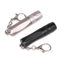 Aluminum flashlight head rotary switch LED strong light mini Keychain Flashlight