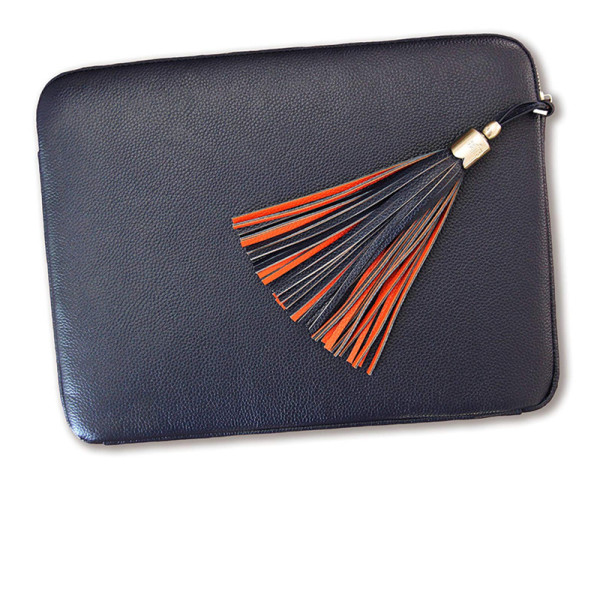Genuine Leather 15 inch Laptop Sleeve Case Cover Handmade Designer Quality That Lasts Business can be Beautiful Black
