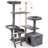 Cat Furniture Club House Condo Perch Playground Rotatable Clean Big Self Rotating Gym for Cats Tree