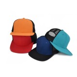 cheap fashion contrast color wholesale custom ventilate trucker hat with plain