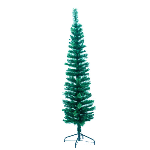 6ft 7ft 8ft 9ft Pre-Lit Hinged Artificial Alpine Slim Pencil Christmas Tree Holiday