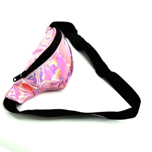 New Arrival Fashion PVC Shiny Sport Outdoor Running Hiking Custom waist bag fanny pack waist bags