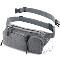 Multi-pocket Double Zipper Waist Bag Clear Fanny Pack Belt Bag
