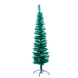 6ft 7ft 8ft 9ft Pre-Lit Hinged Artificial Alpine Slim Pencil Christmas Tree Holiday with Wood Stand