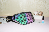 Hot Selling Holographic Fanny Pack Geometric Waist Bag for Women&Men Travelling Luminous Belt Bum Bag Iridescent Chest Bag