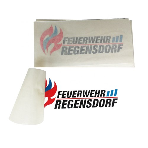 Outdoor custom transparent pvc tear off label glass transfer sticker logo